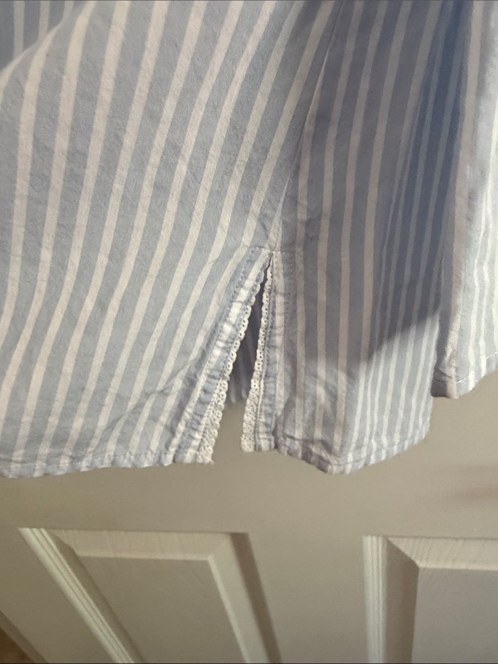 Vineyard Vines Light Blue & White Striped Bell-Sleeve Blouse - Picture 6 of 13